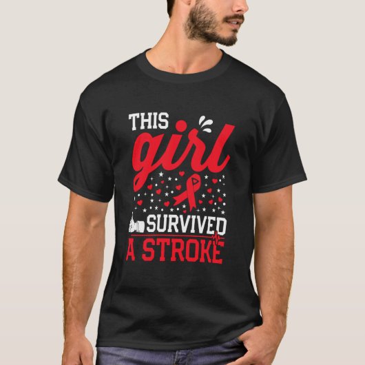Dieses Mädchen überlebte einen Schlaganfall Überle T-Shirt (Vorderseite)