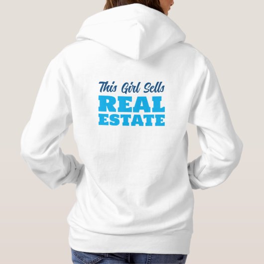 Dieses Mädchen verkauft echtes Anwesen-Hooded-Swea Hoodie (Rückseite)