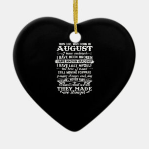 Dieses Mädchen war im August am Geburtstag Geboren Keramik Ornament