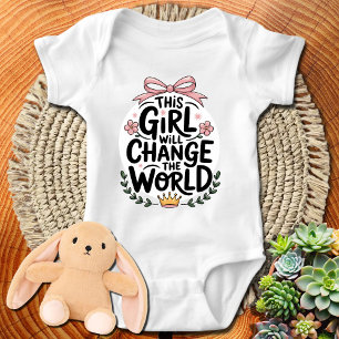 Dieses Mädchen wird die Welt verändern Baby Strampler