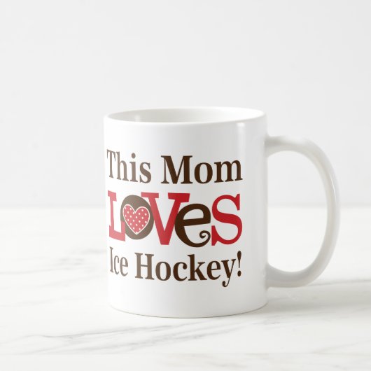 Dieses Mama-Liebe-Eis-Hockey Kaffeetasse (Rechts)