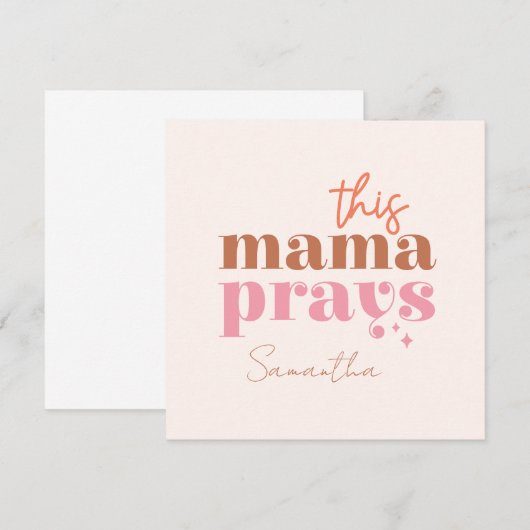 Dieses Mama Prays (Vorne/Hinten)