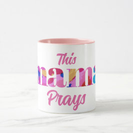 Dieses Mama Prays Pink Abstrakte Tasse Mütter Tage