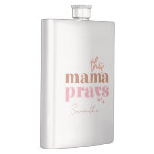 Dieses Mama Prays - rustikales Boho Design Flachmann (Rechts)