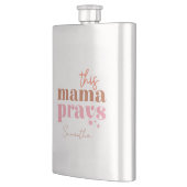 Dieses Mama Prays - rustikales Boho Design Flachmann (Links)