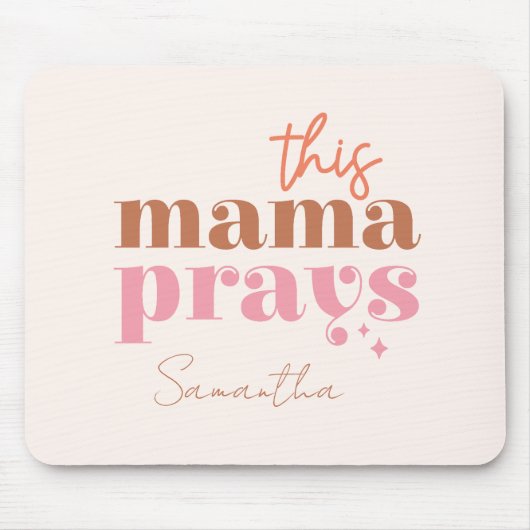 Dieses Mama Prays - rustikales Boho Design Mousepad (Vorne)