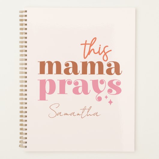 Dieses Mama Prays - rustikales Boho Design Planer (Vorderseite)