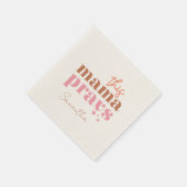 Dieses Mama Prays - rustikales Boho Design Serviette (Ecke)