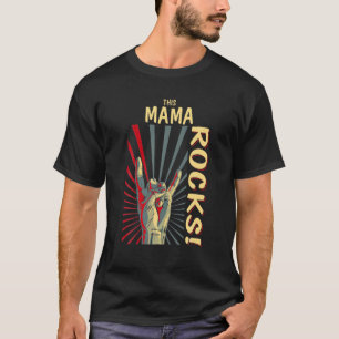 Dieses Mama Rocks Vintag Retro-Konzert 70er 80er F T-Shirt