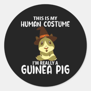 Dieses menschliche Kostüm bin ich wirklich Guinea Runder Aufkleber