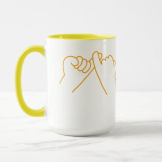 Dieses minimalistische "Pinky Promise"-Design symb Tasse