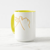Dieses minimalistische "Pinky Promise"-Design symb Tasse (Vorderseite Links)
