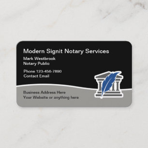 Dieses moderne Notar Services Business Card Design Visitenkarte