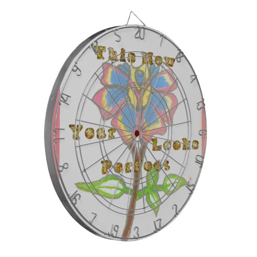 Dieses neue Jahr sieht aus wie eine perfekte Blume Dartscheibe (Vorderseite Links)