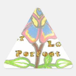 Dieses neue Jahr sieht aus wie eine perfekte Blume Dreieckiger Aufkleber