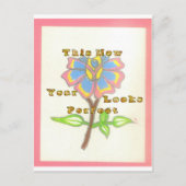 Dieses neue Jahr sieht aus wie eine perfekte Blume Postkarte (Vorderseite)