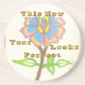 Dieses neue Jahr sieht aus wie eine perfekte Blume Sandstein Untersetzer (Vorne)