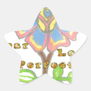 Dieses neue Jahr sieht perfekt aus Floral Text Kun Stern-Aufkleber