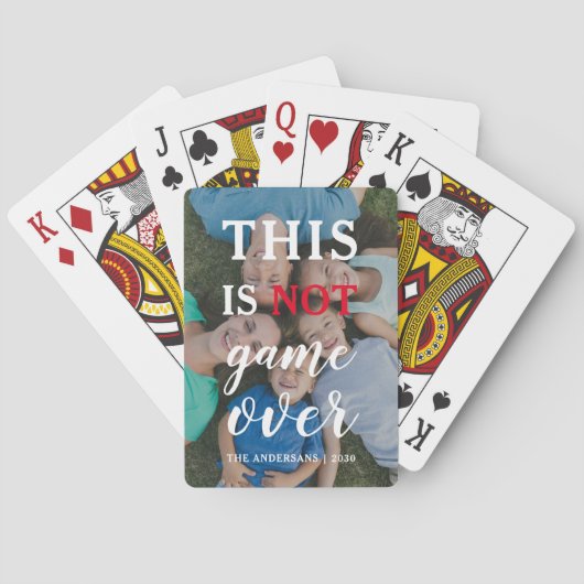 Dieses NICHT-Spiel | Custom Funny Family Foto Spielkarten (Rückseite)