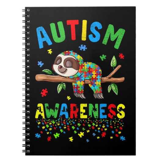 Dieses Niedliche Sloth Autismus-Bewusstsein weckt Notizblock (Vorderseite)