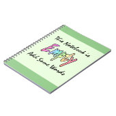 Dieses Notebook ist leer Hinzufügen einiger Wörter Notizblock (Linke Seite)