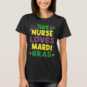 Dieses Nurse Lieben Mardi Gras Niedliches Karneval T-Shirt