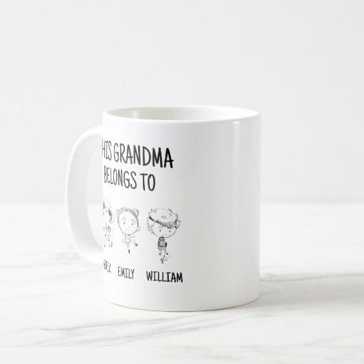 Dieses Oma gehört zu 3 | Funny Gift Tasse (Vorderseite Links)