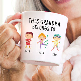 Dieses Oma gehört zu 3 | Kids Names Funny Gift Kaffeetasse