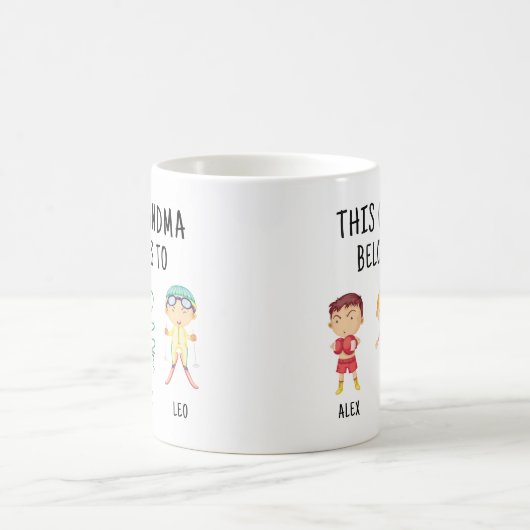Dieses Oma gehört zu 3 | Kids Names Funny Gift Kaffeetasse (Mittel)