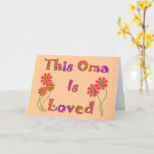 "Dieses Oma ist Geschenke der geliebten" Mutter Karte (Gelbe Blume)