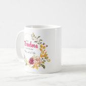 Dieses Oma wird von | Floral Wreath Nana Kaffeetasse (Vorderseite Links)