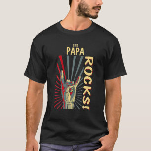 Dieses Papa Rocks Vintag Retro-Konzert 70er 80er F T-Shirt