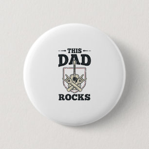 Dieses Papa Rockt Vintage-Gitarre Papa-Shirt-Desig Button