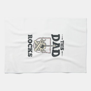 Dieses Papa Rockt Vintage Gitarre Papa Shirt Desig Geschirrtuch