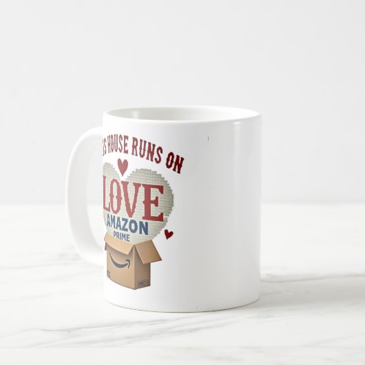 Dieses Parlament spielt mit Liebe und Amazon Prime Kaffeetasse (Vorderseite Links)