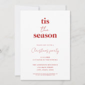 Dieses Party der Saison Modernes Minimalistisches Einladung (Vorderseite)