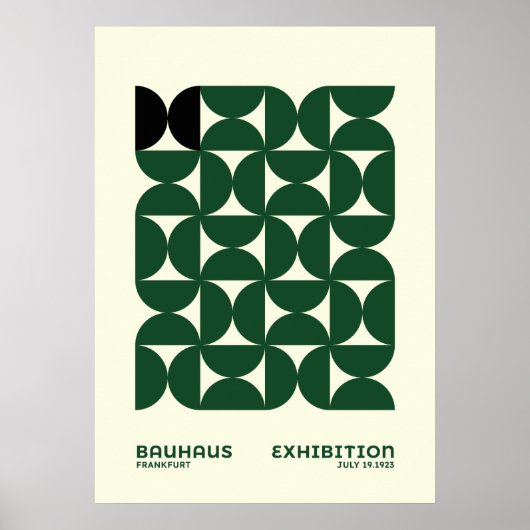 Dieses Poster mit geometrischem Muster im Bauhaus- (Vorne)