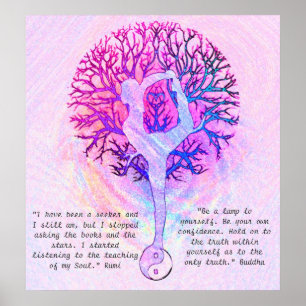 Dieses Poster - Pink Yoga Yin Yang anpassen