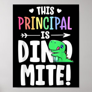 Dieses Prinzip ist Dynamitlehrer Dinosaurier Pun T Poster