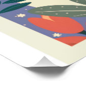 Dieses Retro Tropical Girl Design wird Sie beförde Poster (Ecke)