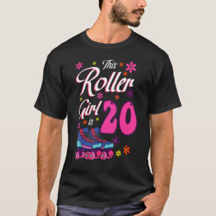 Dieses Rollermädchen ist 20 Roller-Skate auf der S T-Shirt