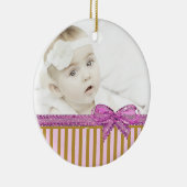 Dieses rosa und braune Foto dekorieren Keramik Ornament (Rechts)