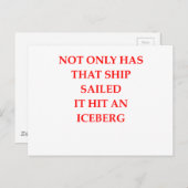 dieses Schiff segelte Postkarte (Vorne/Hinten)