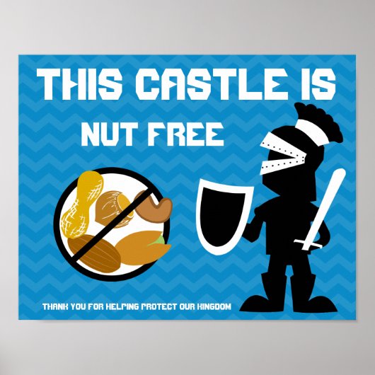 Dieses Schloss ist Nut Free bewacht von Ritter Poster (Vorne)