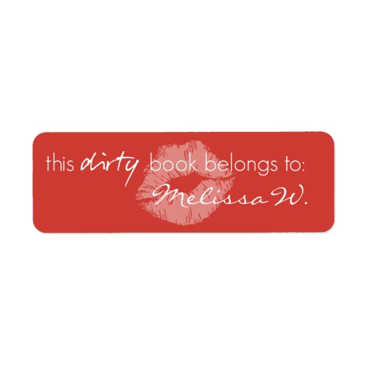 Dieses schmutzige Buch gehört zum Buch Label (Vorne)
