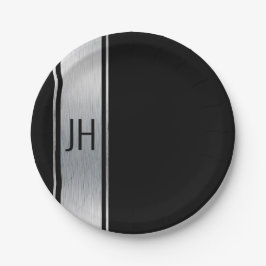 Dieses schwarz-weiße Adlerpapier Pappteller