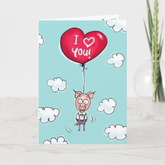 Dieses Schwein Liebe dich. Feiertagskarte