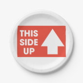 Dieses seitliche Zeichen Pappteller (Vorderseite)