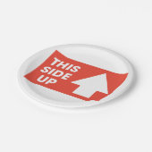 Dieses seitliche Zeichen Pappteller (Schrägansicht)