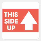 Dieses seitliche Zeichen Quadratischer Aufkleber (Vorderseite)